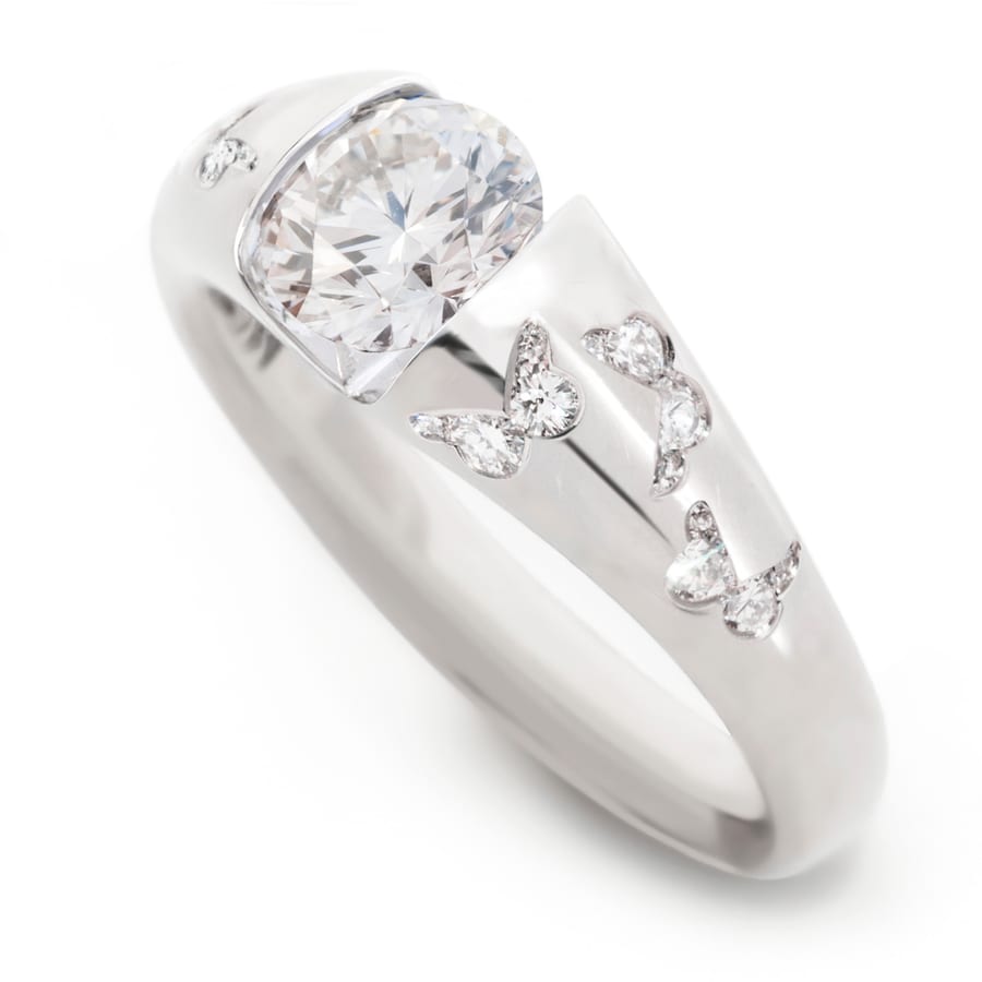 Butterfly Engagement Ring, view 2