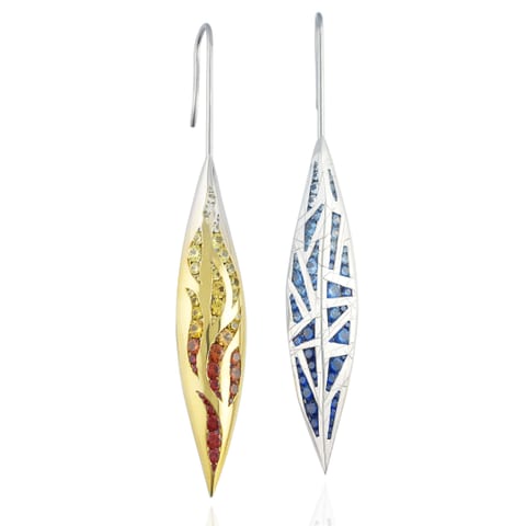 Reversible Fire and Ice Earrings