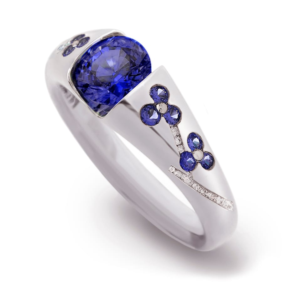 Blossom Engagement Ring, view 5